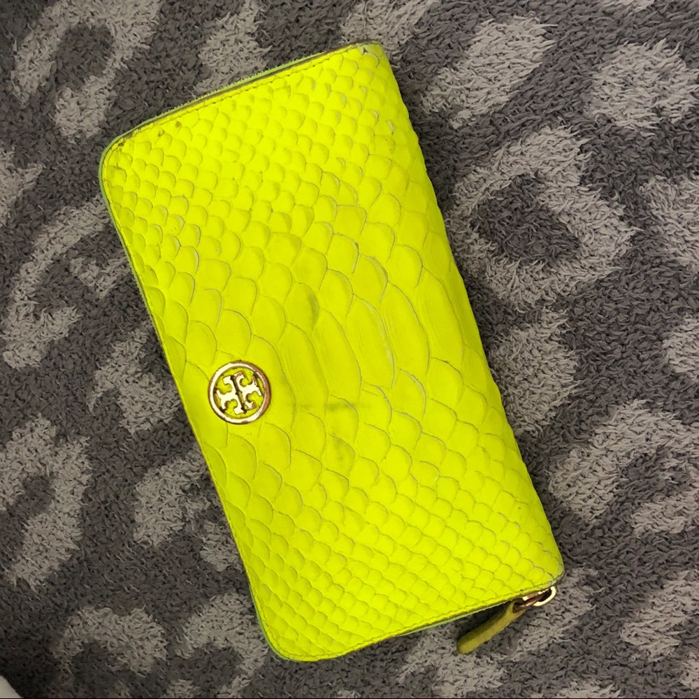 Neon Tory Burch wallet